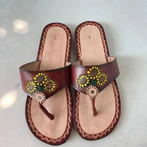 NTW Sunflower Model - Huarache - Women 100% Artisan Hand Made | Hand Painted